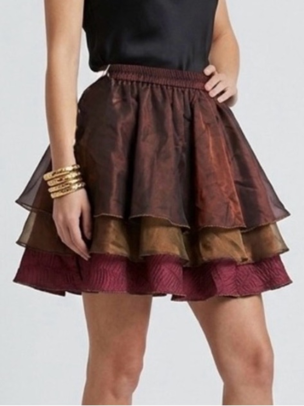 NWT VTG Y2K Fairycore WhimsiGoth Avant Garde Rare Jeanne Marc Flutter Skirt P2